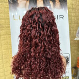 cherry red curly wig