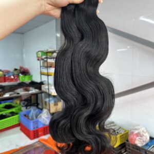 raw body wave bundle – black color