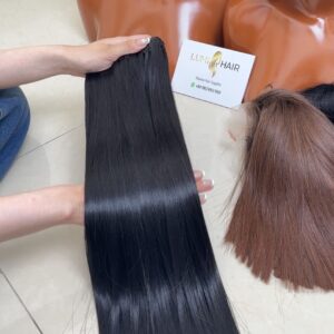 bone straight bundle – 20 inch | natural black (#1b)